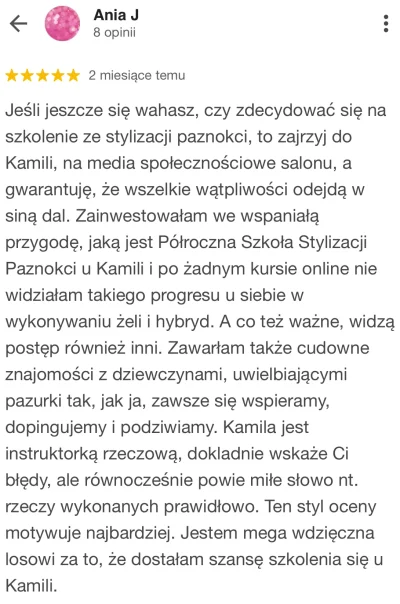 Opinie półroczna szkoła stylizacji paznokci