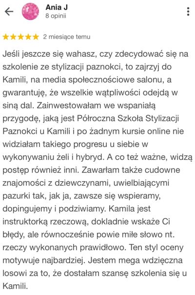 Opinie półroczna szkoła stylizacji paznokci